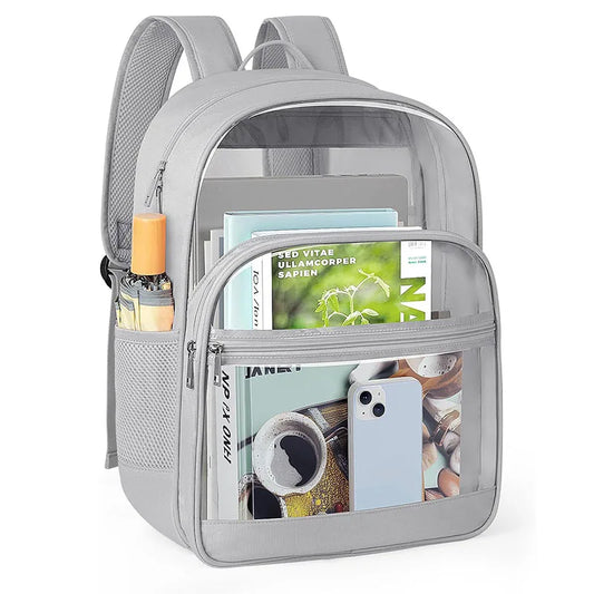 Transparent PVC Backpack – Waterproof Clear School Bag for Girls & Boys, Durable Mochila Escolar for Everyday Use